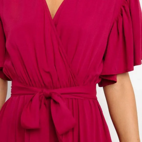 NWOT PETAL & PUP BARKER DRESS IN WINE - Picture 6 of 9